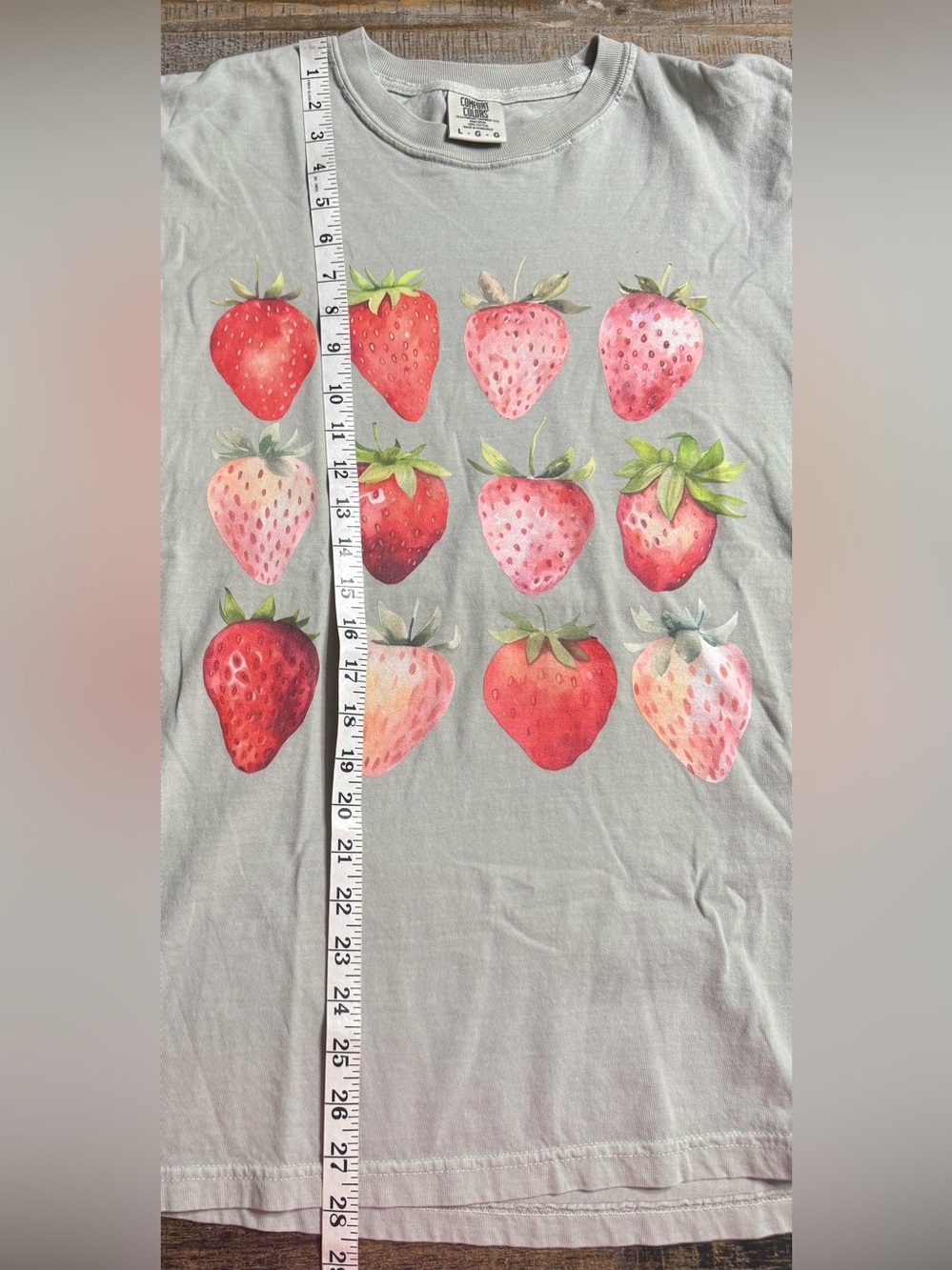 Comfort Colors Bay Tee with Strawberry Print - Picture 6 of 6